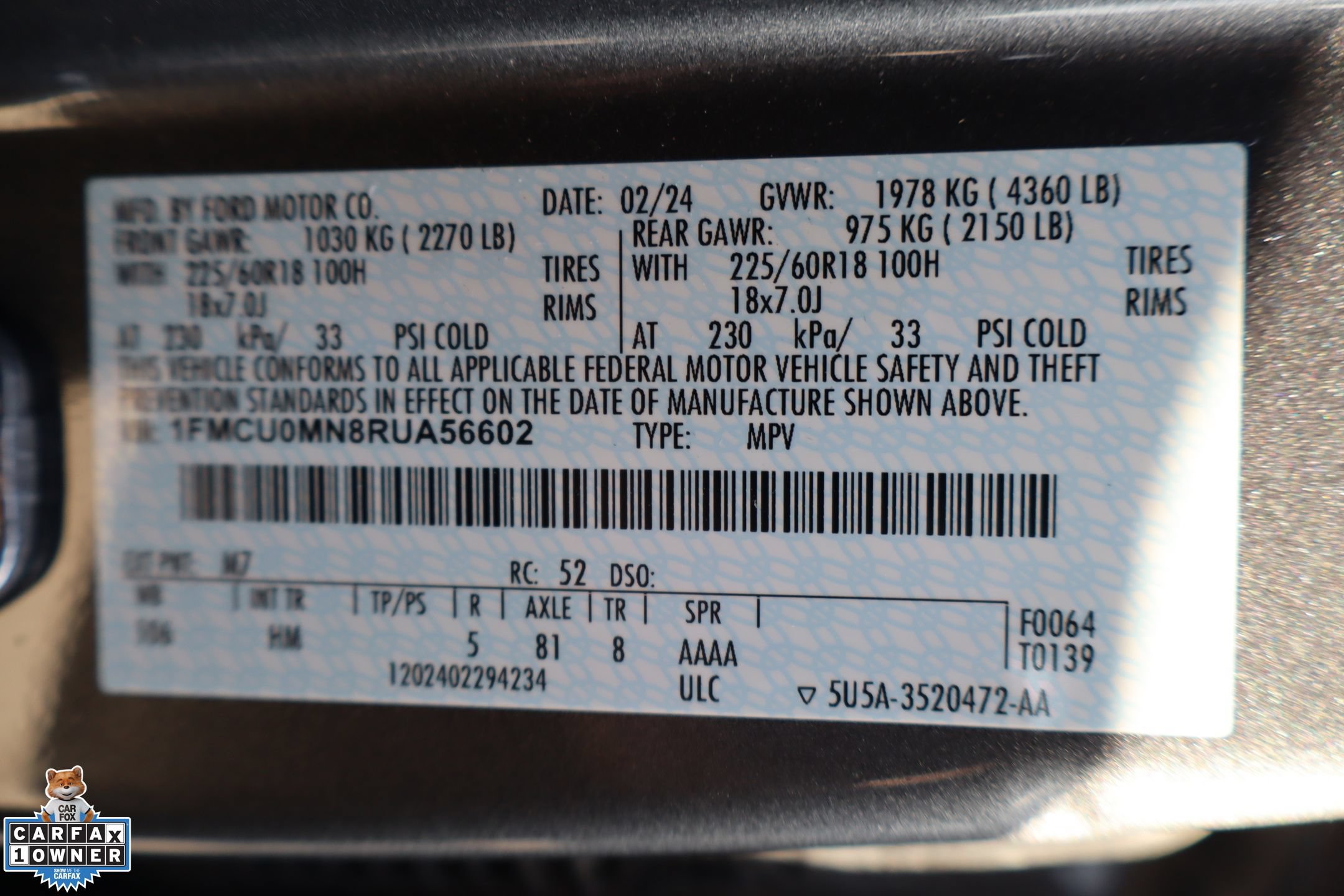 Certified 2024 Ford Escape ST-Line w/ Tech Pack #1 FWD image 29