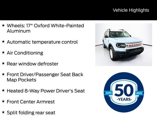 Certified 2025 Ford Bronco Sport Heritage w/ Convenience Package AWD/4WD image 11