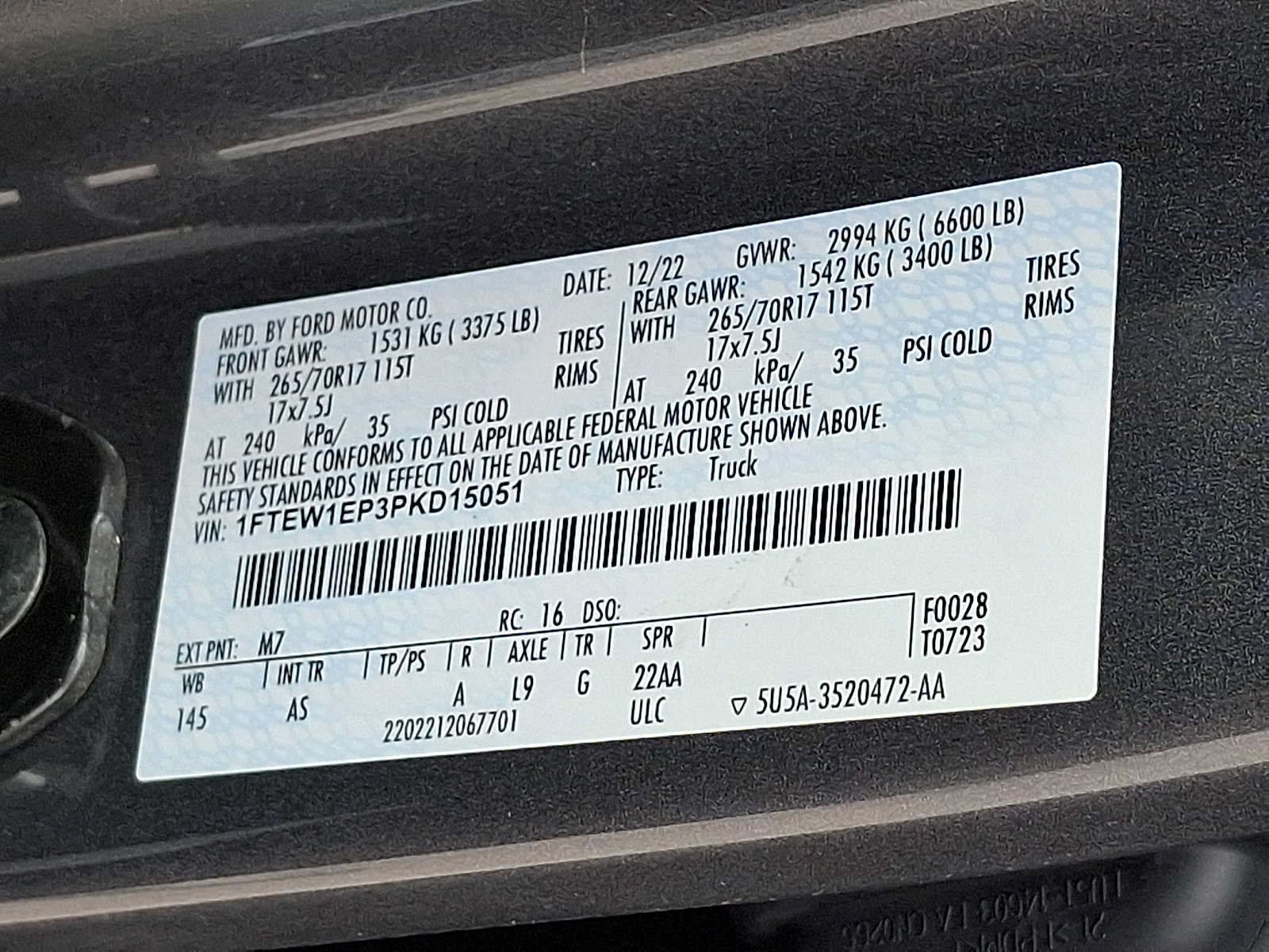 Certified 2023 Ford F150 XL w/ FX4 Off-Road Package AWD/4WD image 26
