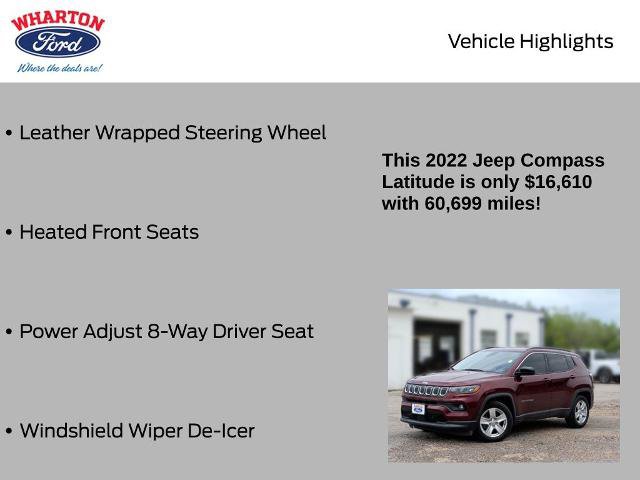 Used 2022 Jeep Compass Latitude w/ Convenience Group FWD image 30