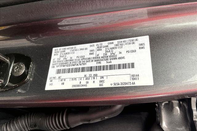 Certified 2022 Ford F150 Lariat w/ Equipment Group 502A High image 28