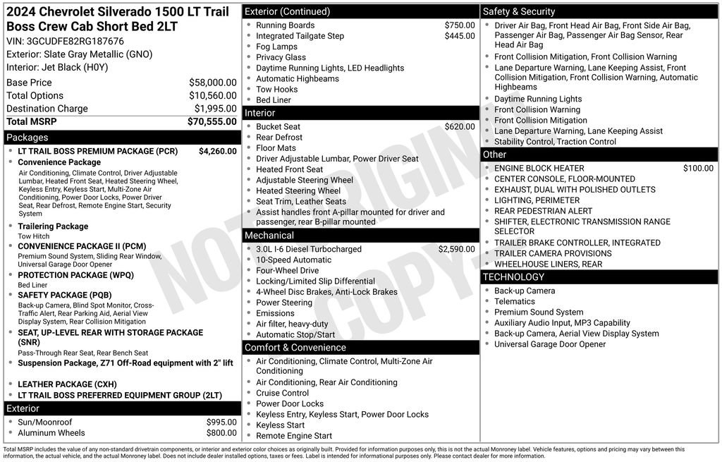 Used 2024 Chevrolet Silverado 1500 LT Trail Boss w/ LT Trail Boss Premium Package AWD/4WD image 7