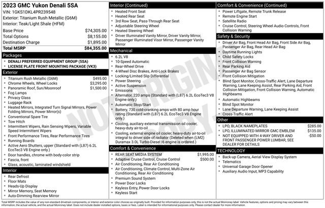 Used 2023 GMC Yukon Denali RWD image 27