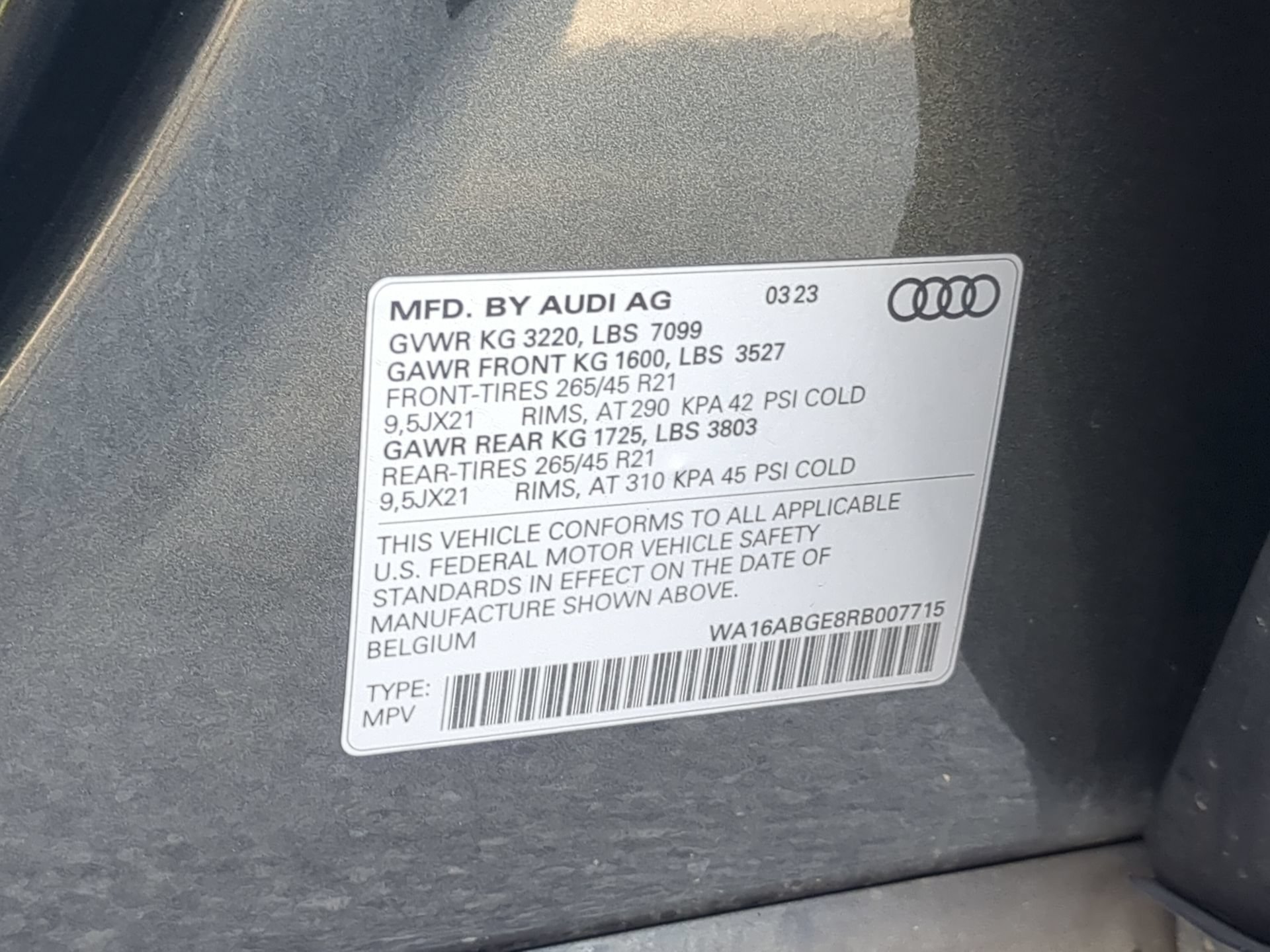 Used 2024 Audi Q8 e-tron Prestige AWD/4WD image 74