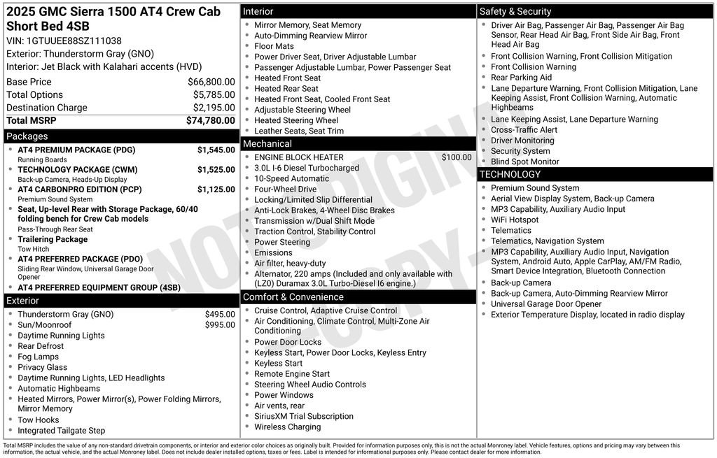 Used 2025 GMC Sierra 1500 AT4 w/ AT4 Premium Package AWD/4WD image 40