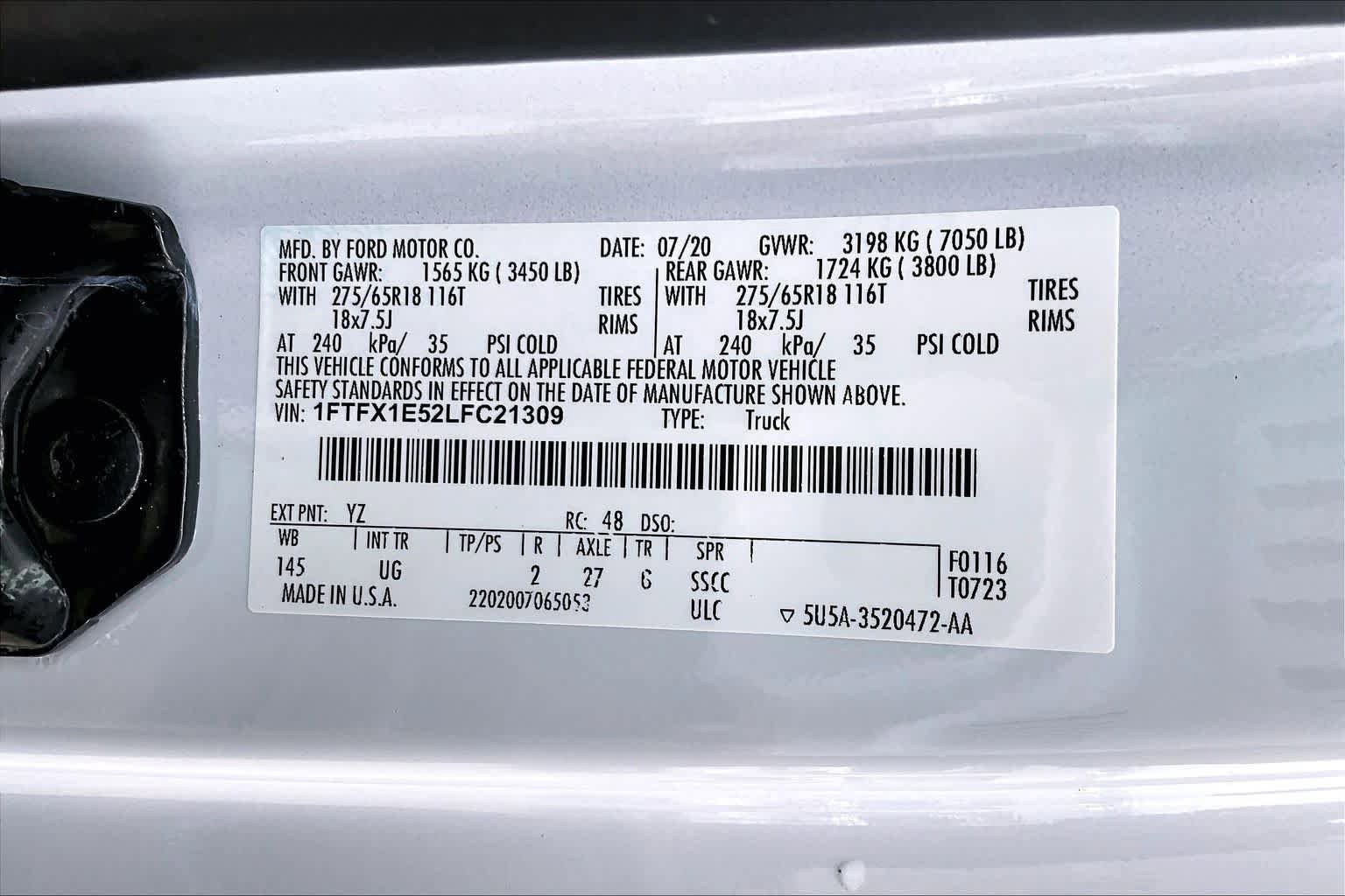 Certified 2020 Ford F150 XLT w/ Equipment Group 302A Luxury AWD/4WD image 34