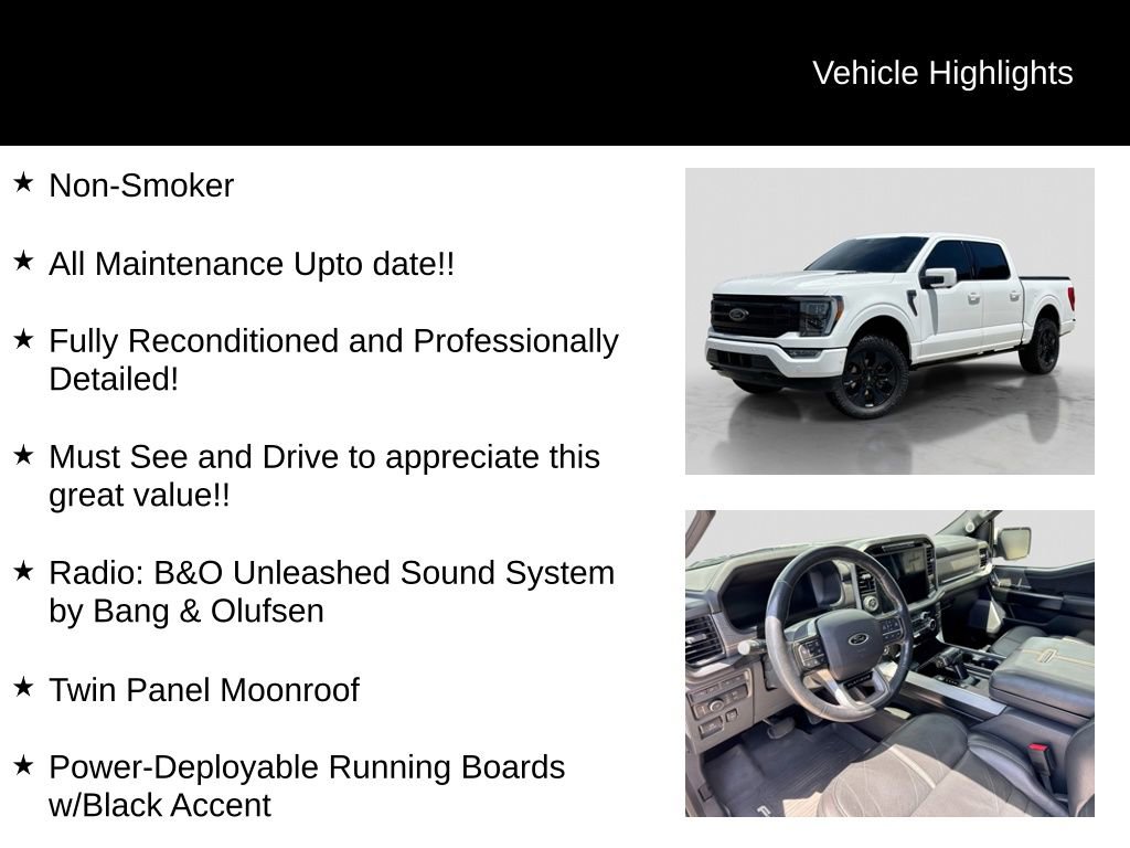Certified 2022 Ford F150 Platinum w/ Equipment Group 701A High AWD/4WD image 31