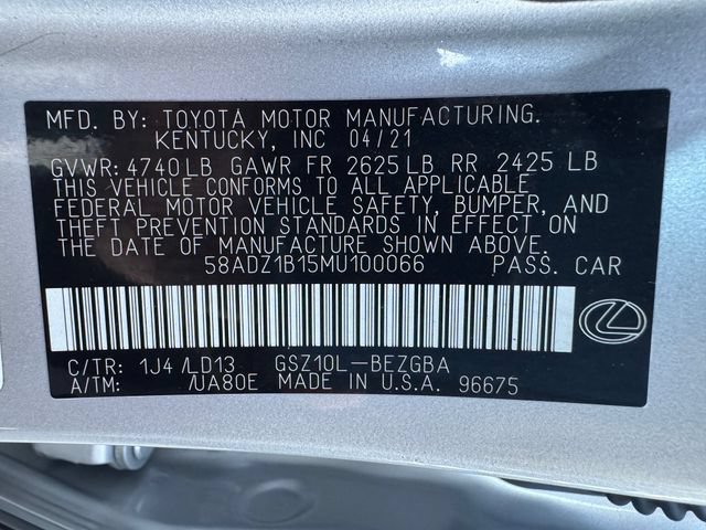 Used 2021 Lexus ES 350 w/ Premium Package FWD image 28