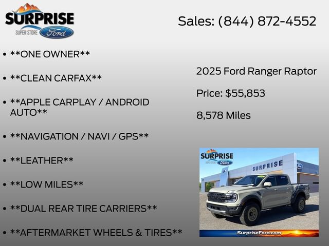 Certified 2025 Ford Ranger Raptor AWD/4WD image 7
