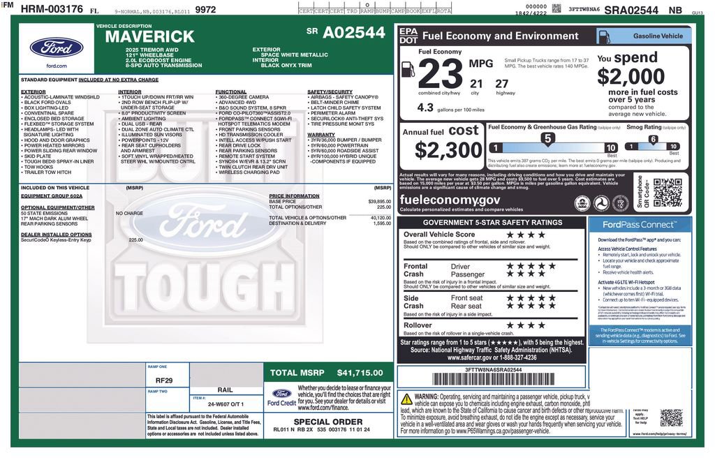 Certified 2025 Ford Maverick Tremor AWD/4WD image 6