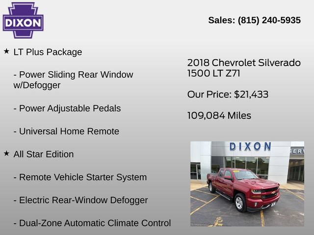 Used 2018 Chevrolet Silverado 1500 LT w/ All Star Edition AWD/4WD image 4