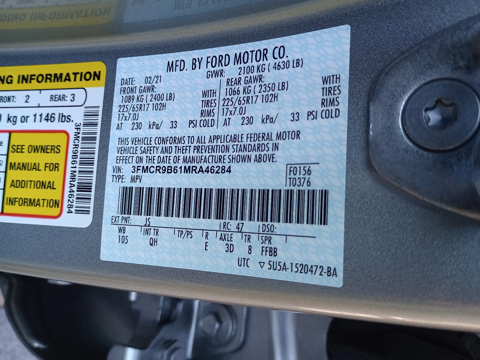 Certified 2021 Ford Bronco Sport Big Bend image 13