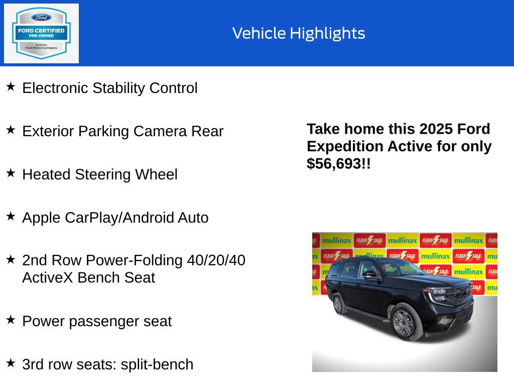 Certified 2025 Ford Expedition Active AWD/4WD image 19