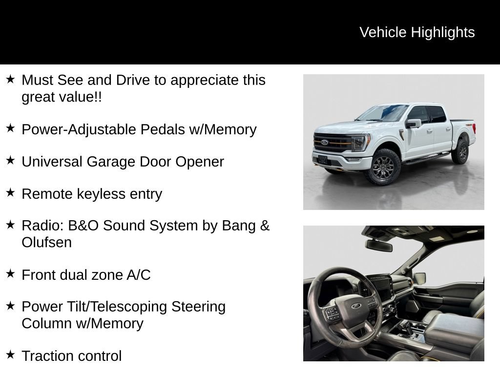 Certified 2023 Ford F150 Tremor w/ Equipment Group 402A High AWD/4WD image 32