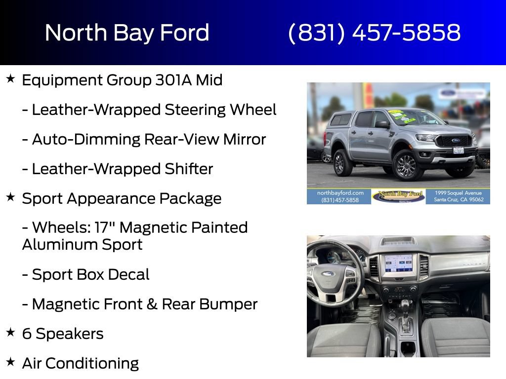 Certified 2021 Ford Ranger XLT w/ Equipment Group 301A Mid AWD/4WD image 8