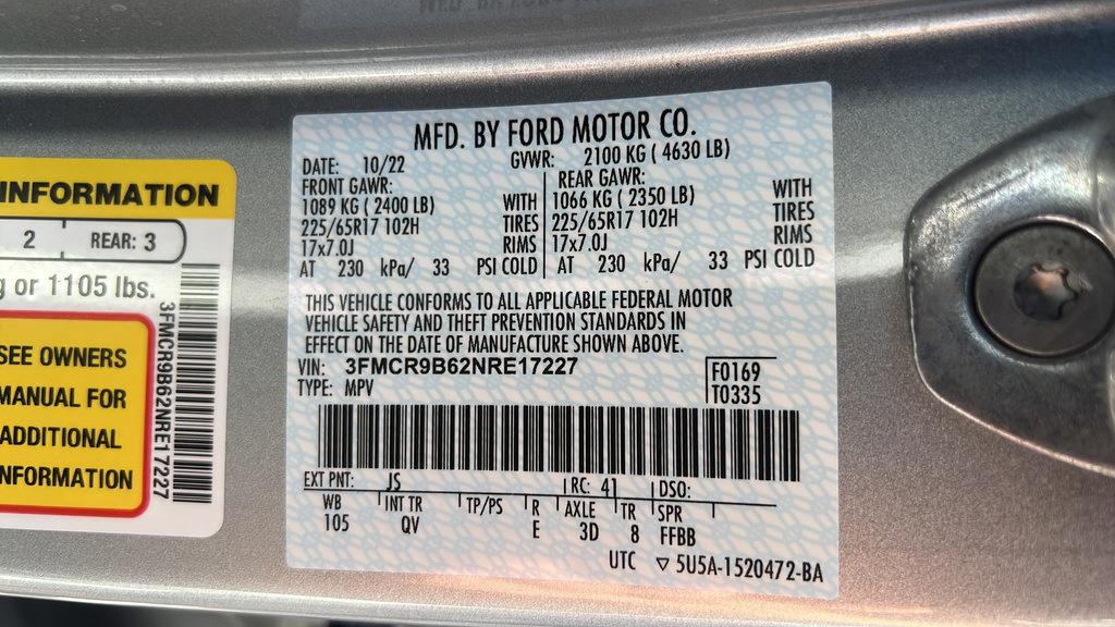 Certified 2022 Ford Bronco Sport Big Bend AWD/4WD image 33