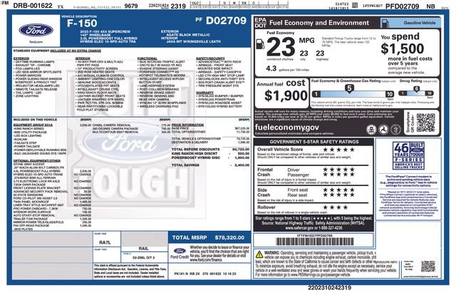 Certified 2023 Ford F150 King Ranch w/ Equipment Group 601A High AWD/4WD image 31