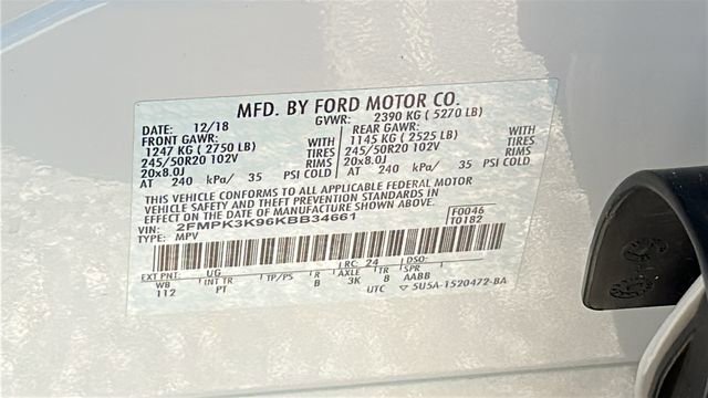 Certified 2019 Ford Edge Titanium w/ Equipment Group 301A image 32