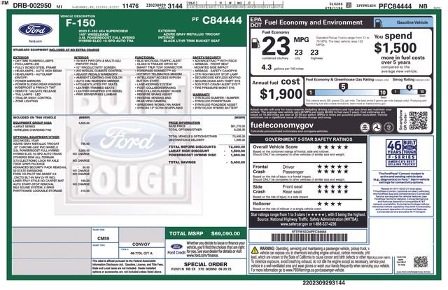 Certified 2023 Ford F150 Lariat w/ Equipment Group 502A High image 33