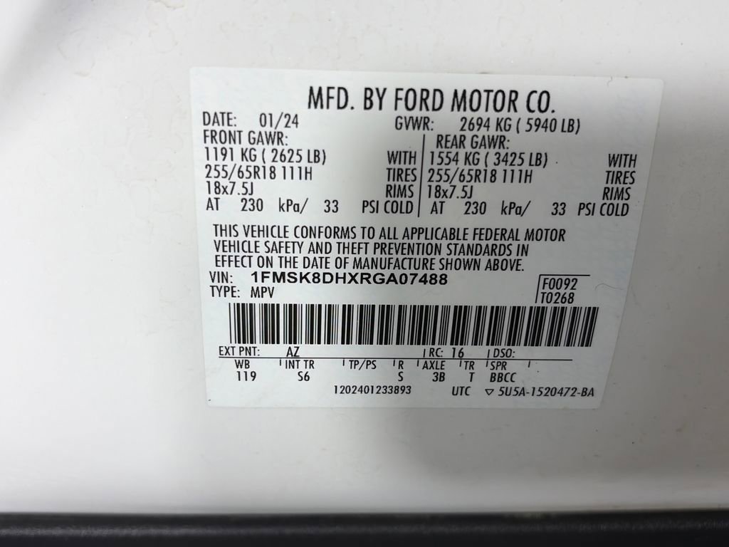 Certified 2024 Ford Explorer XLT w/ Equipment Group 202A image 9