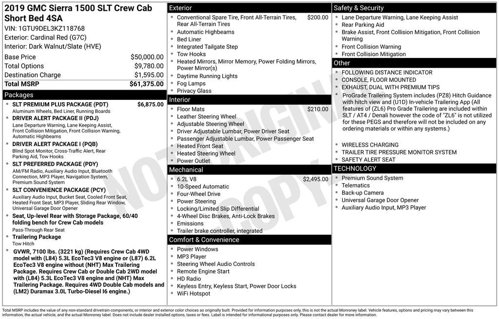 Used 2019 GMC Sierra 1500 SLT w/ SLT Premium Plus Package image 33