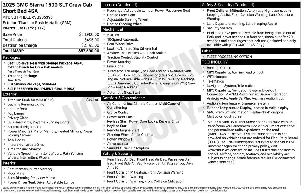 Used 2025 GMC Sierra 1500 SLT RWD image 5