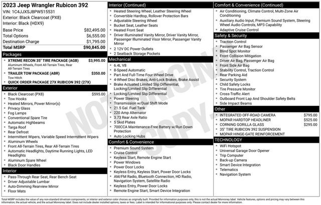 Used 2023 Jeep Wrangler Unlimited Rubicon 392 w/ Xtreme Recon 35" Tire Package AWD/4WD image 31
