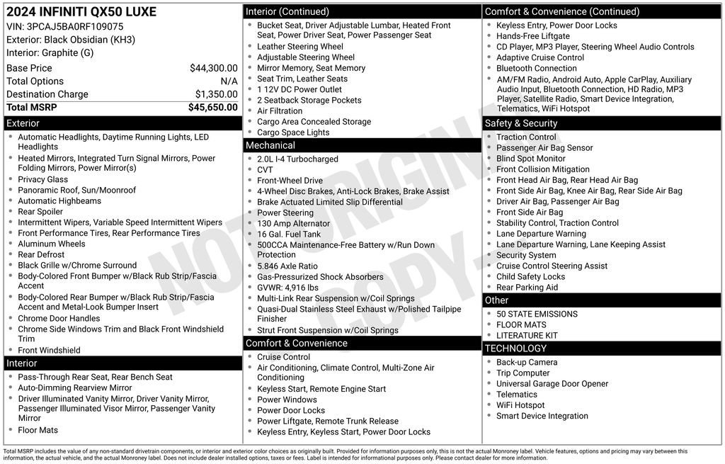 Used 2024 INFINITI QX50 Luxe image 33