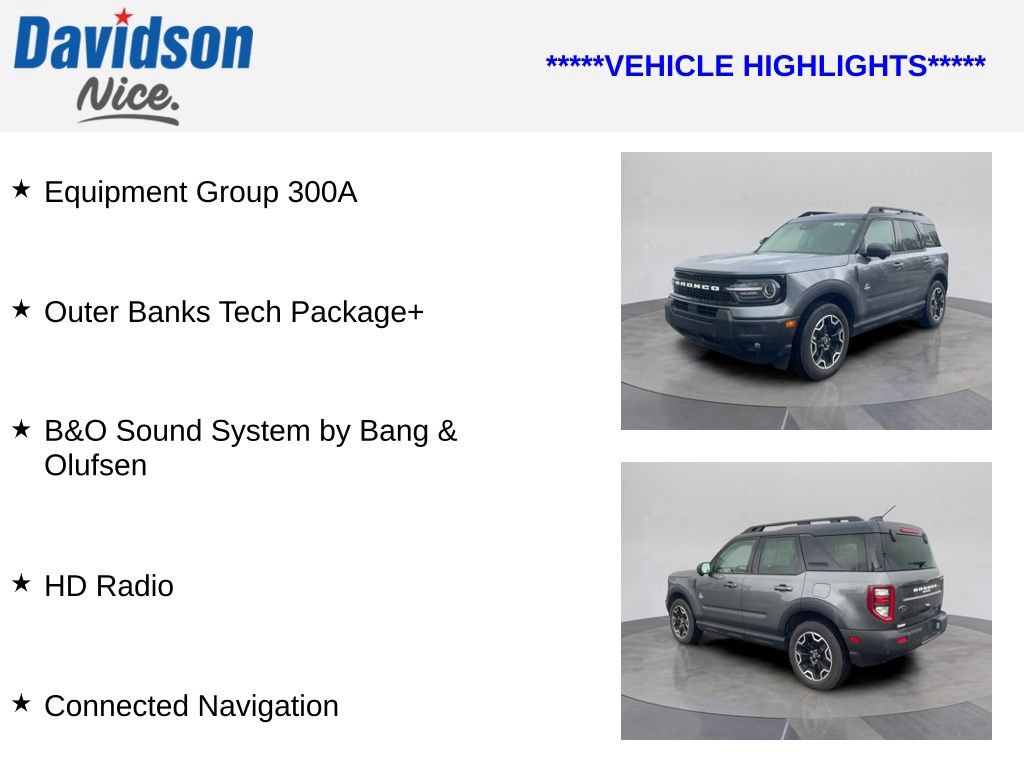 Certified 2025 Ford Bronco Sport Outer Banks w/ Outer Banks Tech Package+ AWD/4WD image 4