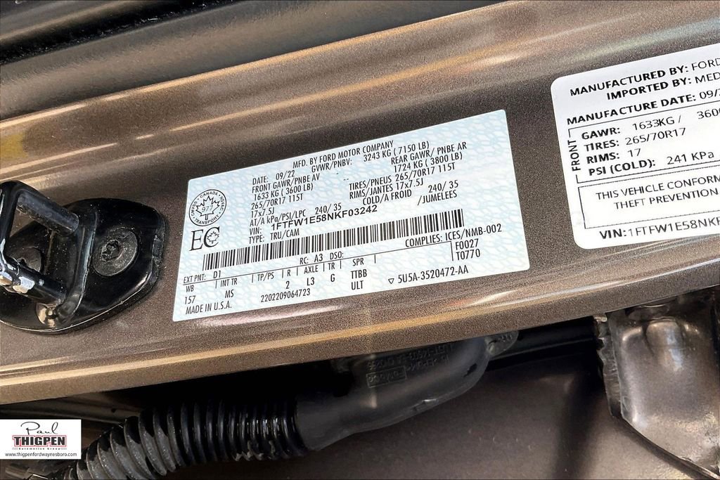 Certified 2022 Ford F150 XLT w/ Trailer Tow Package AWD/4WD image 35