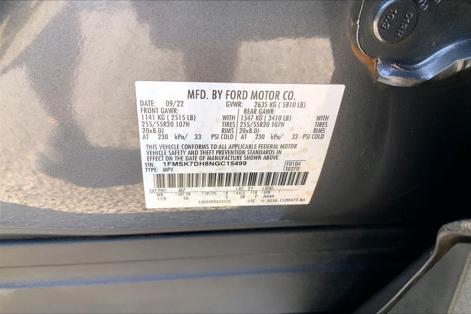 Certified 2022 Ford Explorer XLT w/ Equipment Group 202A RWD image 31