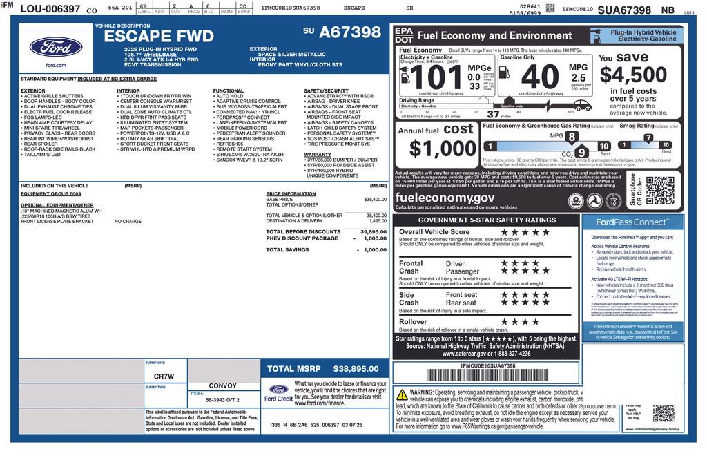 Certified 2025 Ford Escape SE FWD image 47