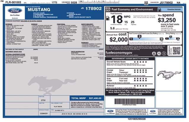 Certified 2018 Ford Mustang GT w/ Black Accent Pkg RWD image 3