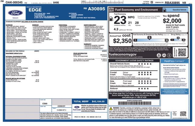 Certified 2024 Ford Edge SEL w/ Convenience Package AWD/4WD image 11
