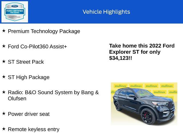 Certified 2022 Ford Explorer ST w/ ST Street Pack AWD/4WD image 10
