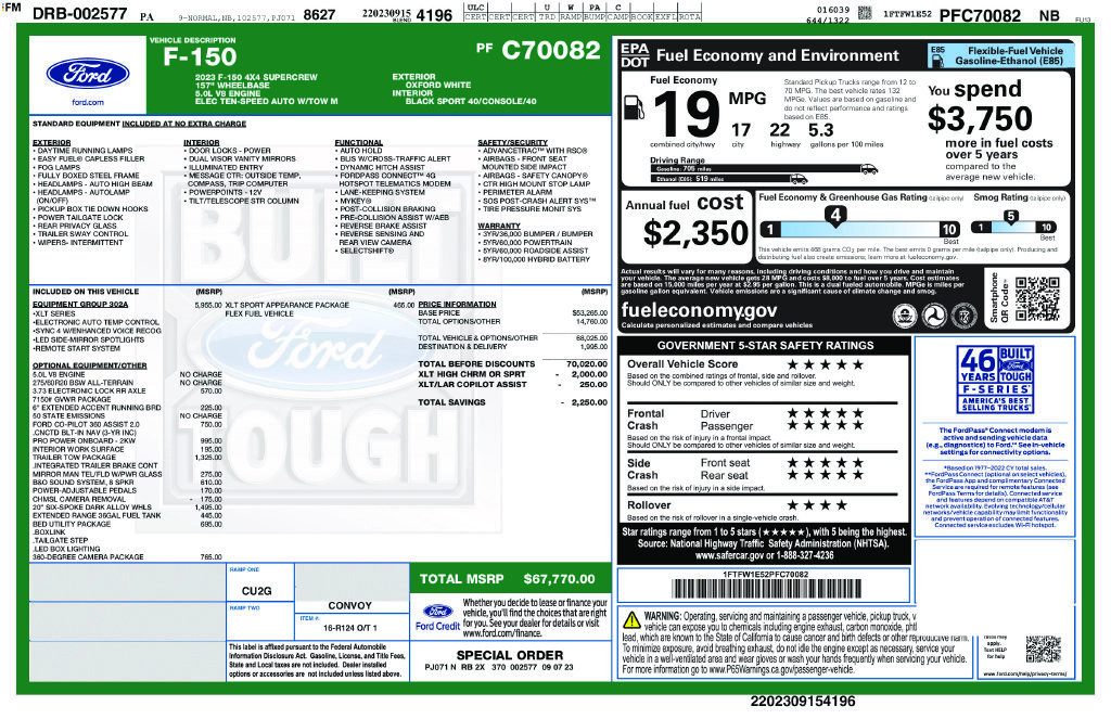 Certified 2023 Ford F150 XLT w/ Equipment Group 302A High AWD/4WD image 10