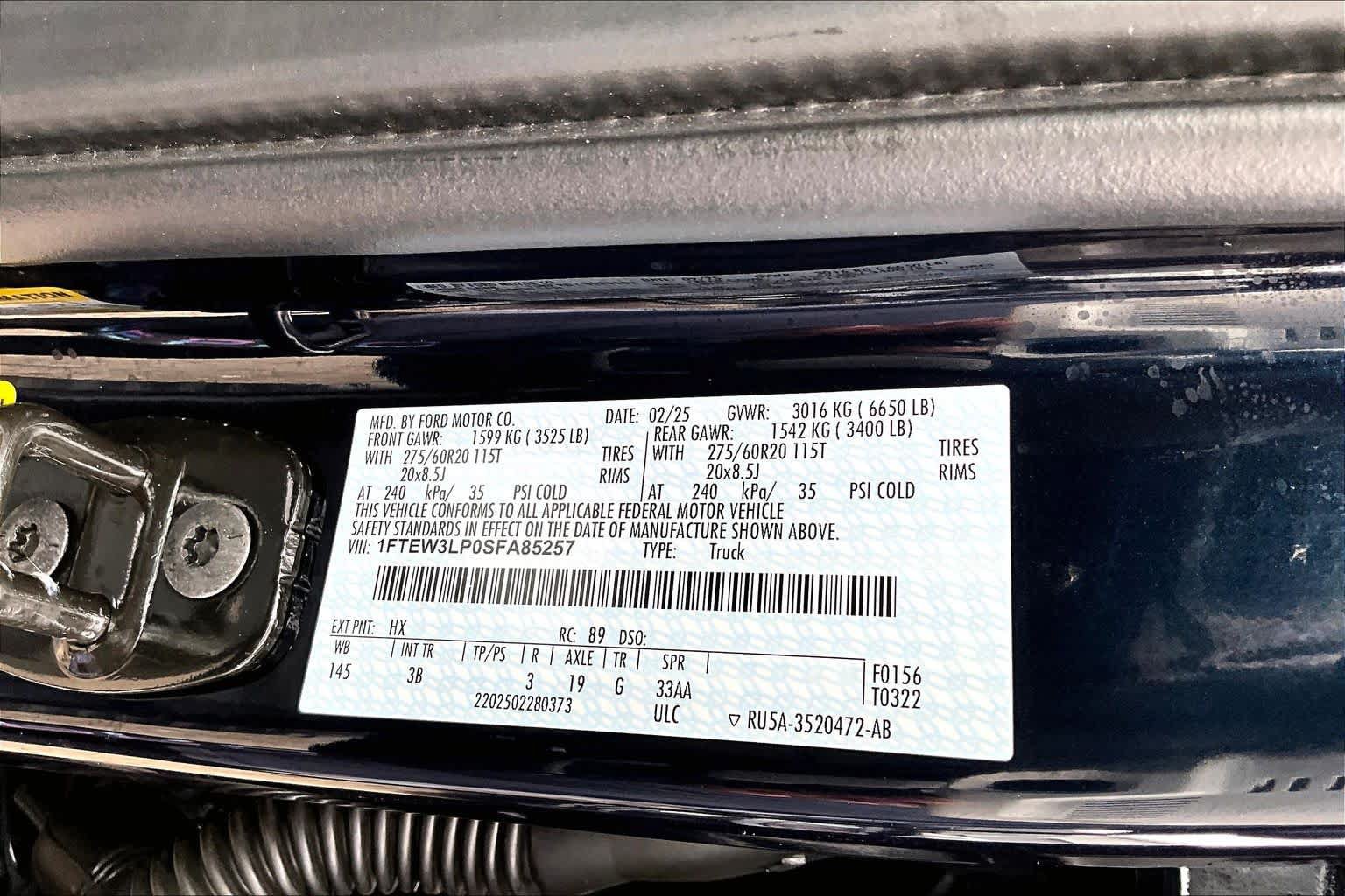 Certified 2025 Ford F150 XLT w/ Equipment Group 303A High AWD/4WD image 34