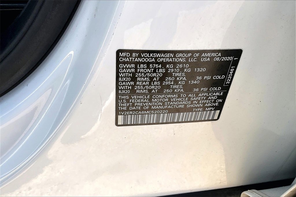 Used 2021 Volkswagen Atlas SEL w/ MDO Package (Bench Seat) image 16