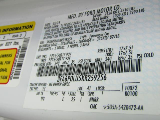 Certified 2019 Ford Fusion SE FWD image 17