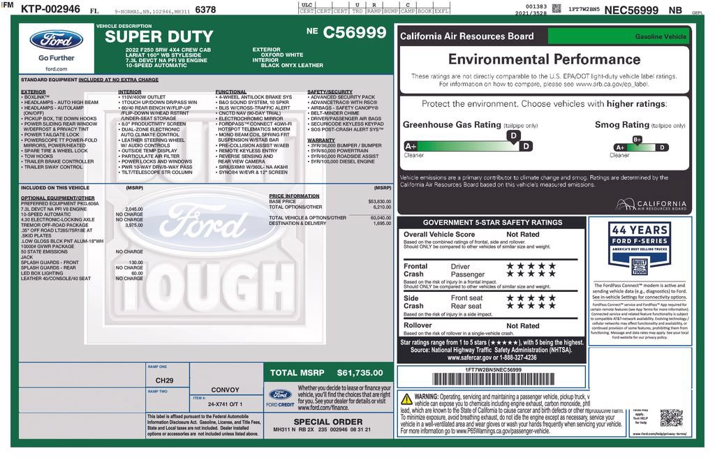 Certified 2022 Ford F250 Lariat w/ Tremor Off-Road Package AWD/4WD image 5