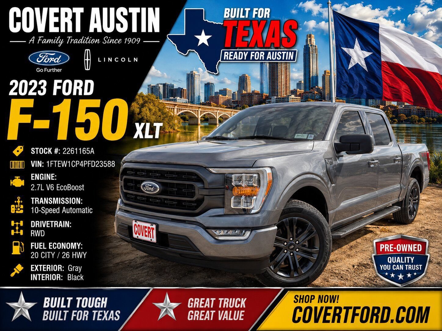Certified 2023 Ford F150 XLT w/ Equipment Group 302A High