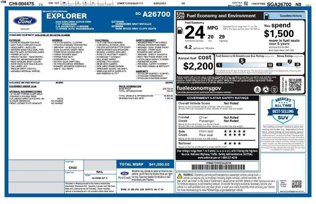 Certified 2025 Ford Explorer Active RWD image 32
