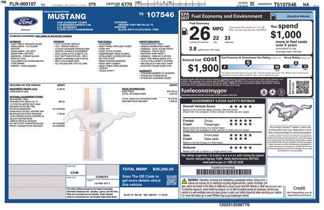 Certified 2026 Ford Mustang Coupe w/ Mustang Nite Pony Package RWD image 31