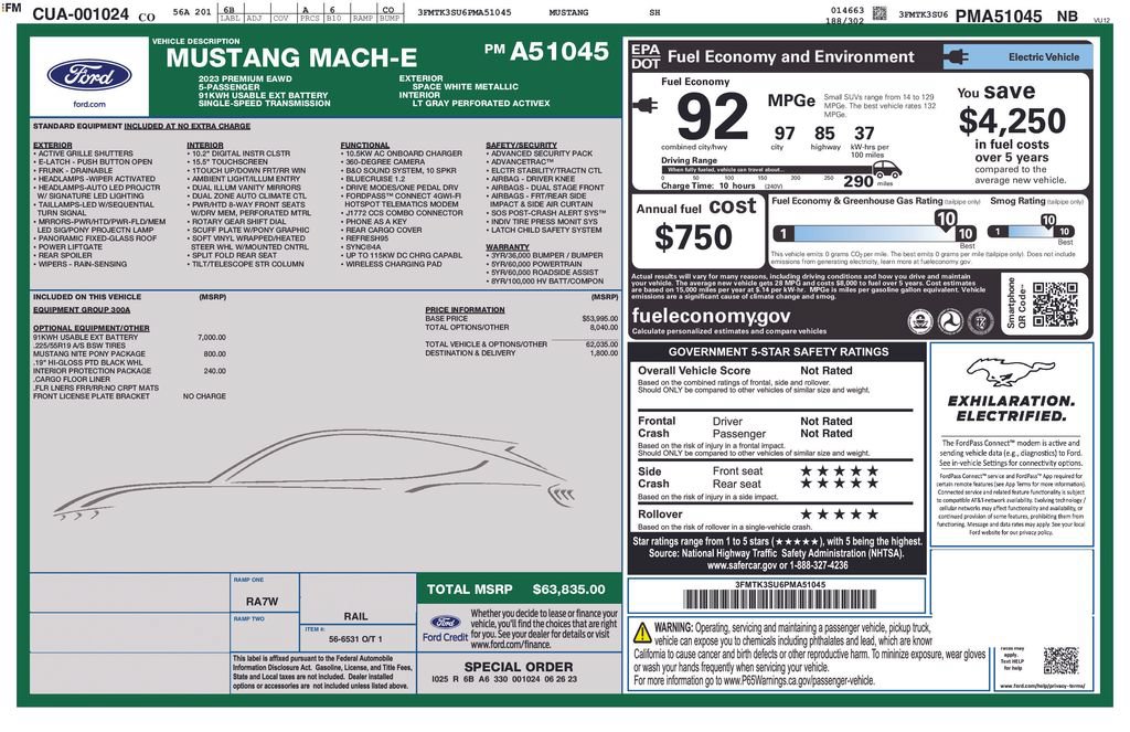 Certified 2023 Ford Mustang Mach-E Premium w/ Mustang Nite Pony Package AWD/4WD image 35