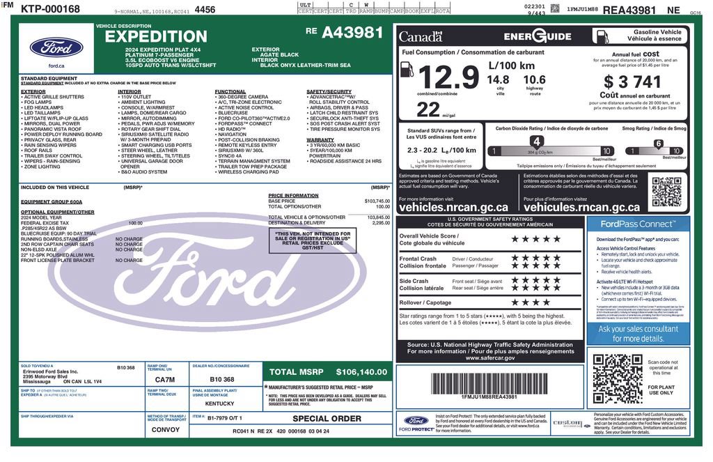 Certified 2024 Ford Expedition Platinum AWD/4WD image 44