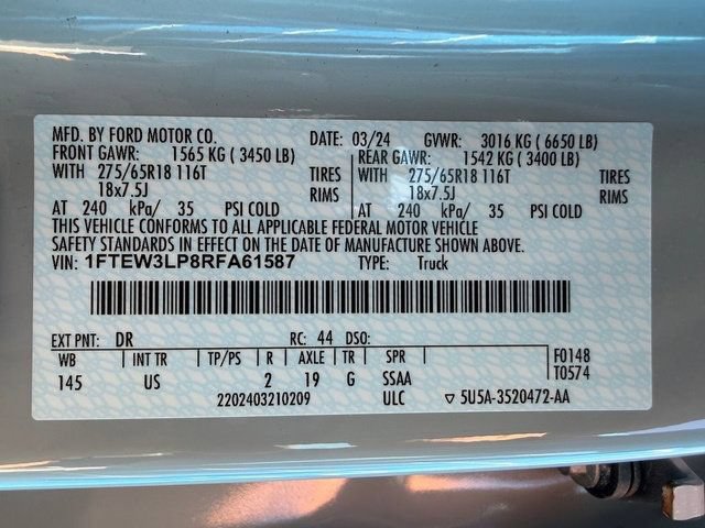 Certified 2024 Ford F150 XLT w/ Equipment Group 302A MID AWD/4WD image 14