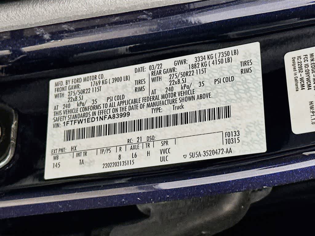Certified 2022 Ford F150 Limited AWD/4WD image 22