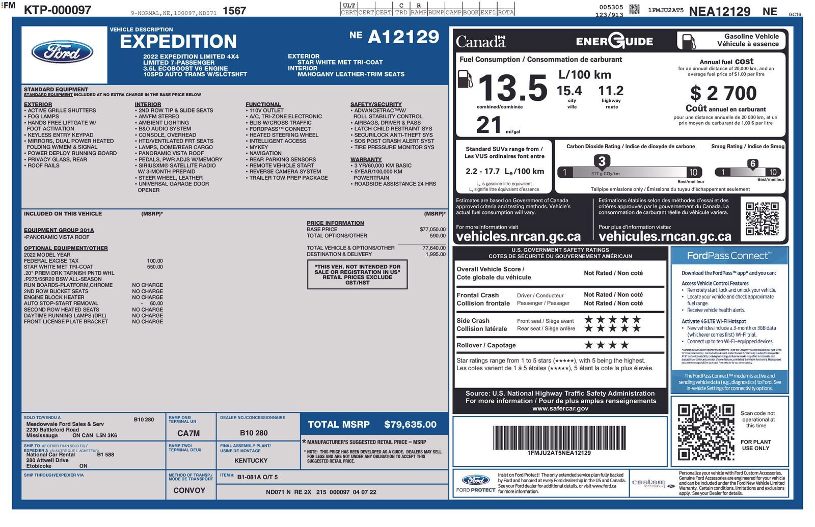 Certified 2022 Ford Expedition Limited AWD/4WD image 4