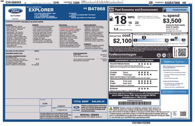Certified 2019 Ford Explorer Sport AWD/4WD image 32