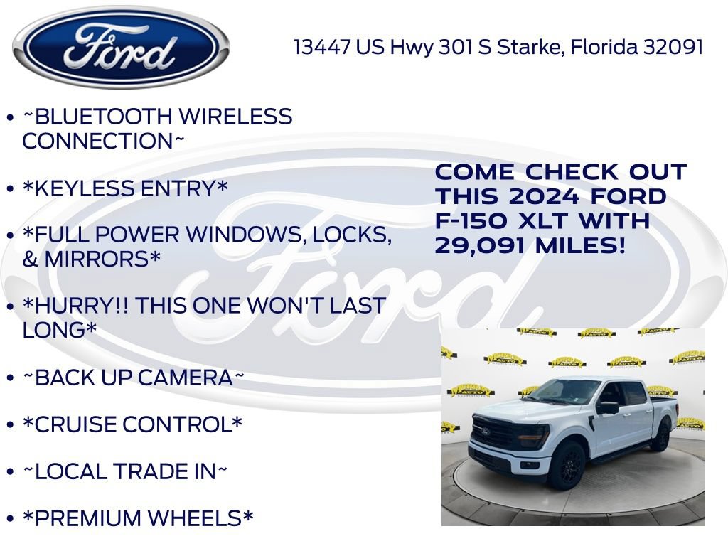 Certified 2024 Ford F150 XLT w/ XLT Black Appearance Package RWD image 12